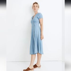 Madewell Indigo Midi Button Dress